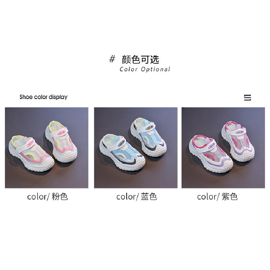 Girls' Single-strap Sports sandals2026New Summer Hollow Mesh Casual Sneakers for Little Girls and Older Children