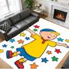 Anti‑Slip Crystal Velvet Floor Rug, Caillou Design Carpet for Indoor Living Bedroom Home Decoration