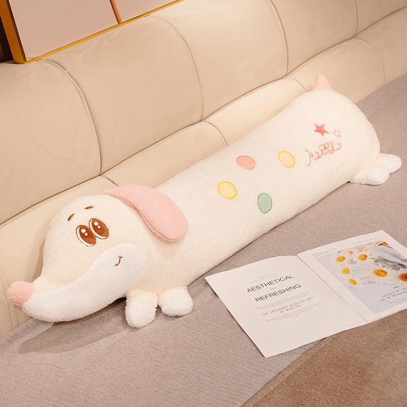 Cartoon Soft Dachshund Dog Long Throw Pillow Plush Toy Doll Lying Down Dog Doll Girl Soothing Rag Doll