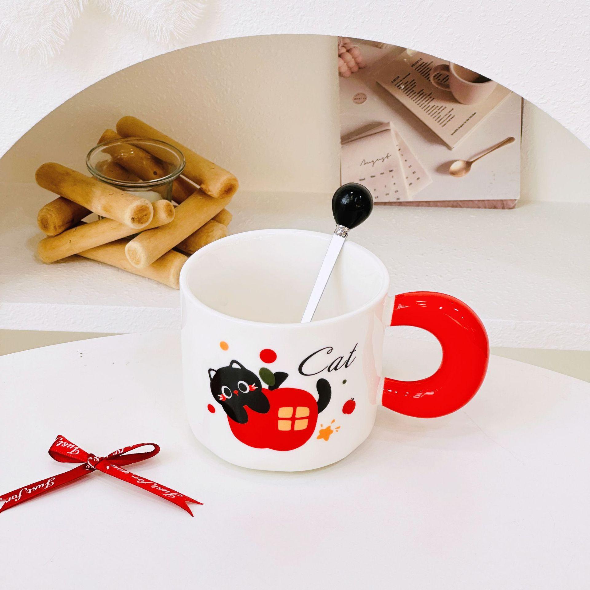 

Мультяшная керамическая кружка с животным, сувенирная праздничная чашка для лучшего друга, пары, чашка для воды, офисная, домашняя, кофейная чашка .