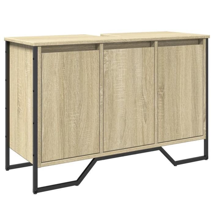 VidaXL Armoire lavabo de salle de bain chêne sonoma 91x35x60 cm, placard lavabo de salle de bain, meubles de salle de bain, 848660