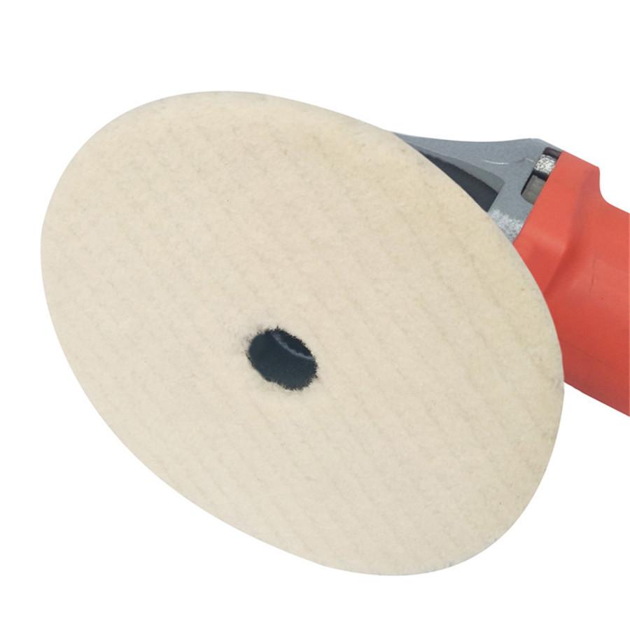 2 Pcs 6" Round Car SUV Care Woolen Polishing Pad Cleaning Waxing Buffing Cushion