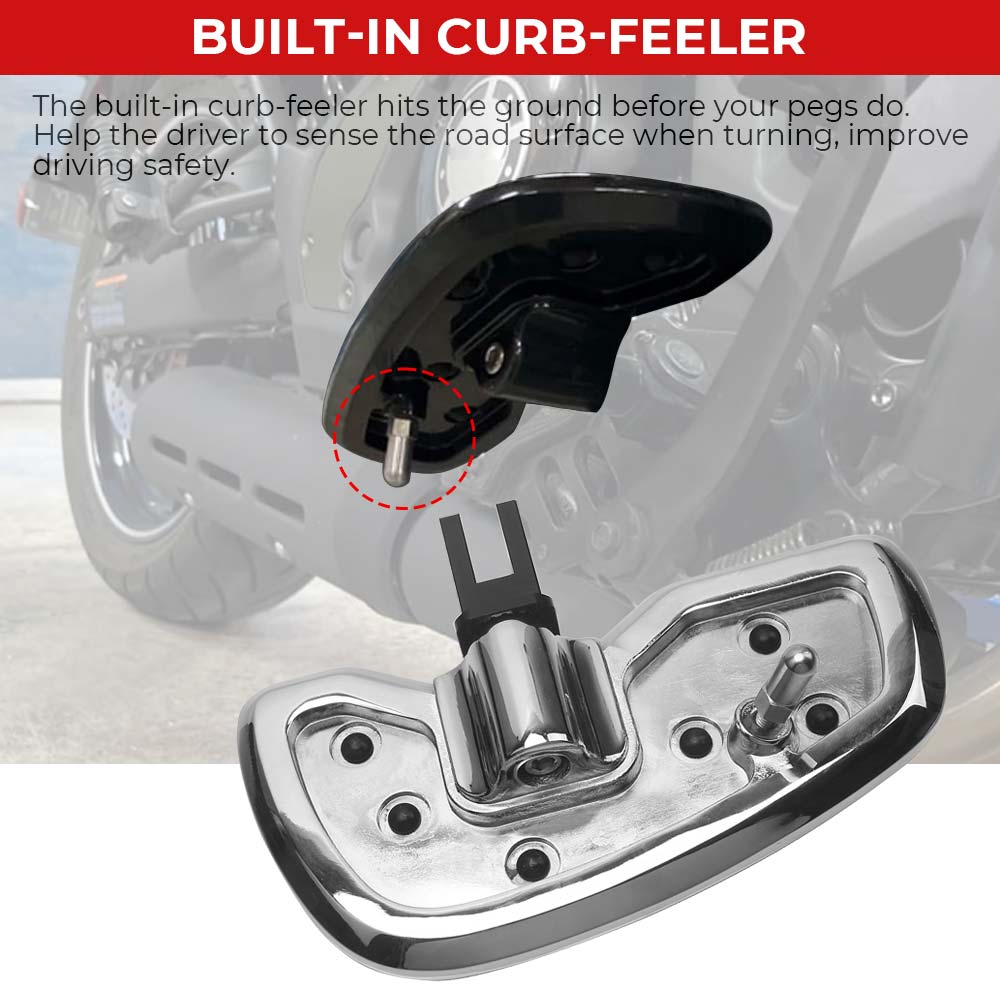 Motorcycle Foot Pegs Rider Footboard Driver Footrests Accessory Fit For Harley Softail Street Bob 114 FXBBS 2021 2022 2023 2024