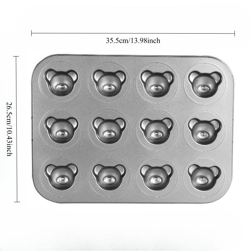 Dorian Japanese Cartoon Bear Madeline Baking Tray Drink Accessories Three-dimensional Bear Cake Mold Bakery Accessories