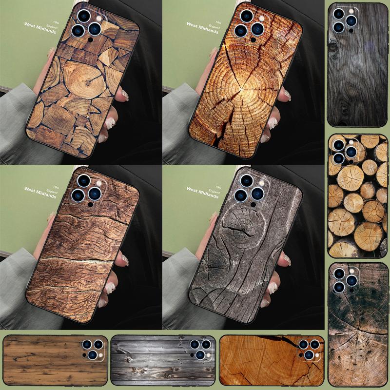 Pattern Wood Textures Funda Case For iPhone 16 15 14 Pro Max 11 12 13 Pro Max Mini XR 16 15 Plus 16e Phone Cover