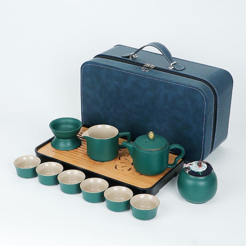 Ceramic Teapot Kung Fu Tea Set 2024 New Home Living Room Tea Office Guest Feeling Light Luxury