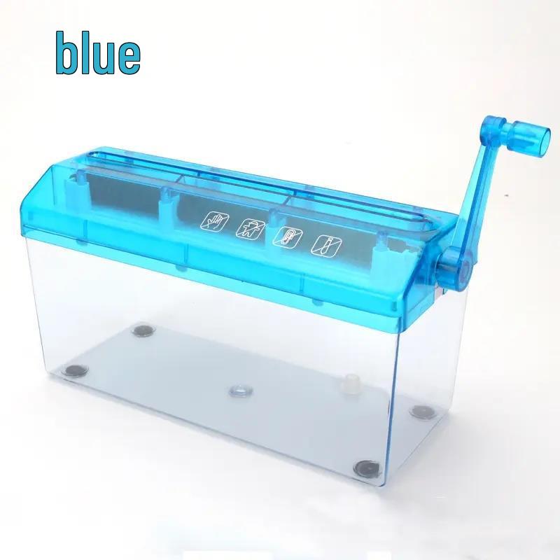 Silent Hand-Crank Paper Shredder: Portable, Strip-Cut for Home & Office Documents