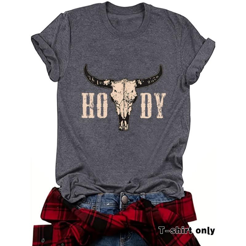 

Женская летняя футболка с круглым вырезом и короткими рукавами с принтом, новая удобная футболка XXL серый