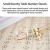 10Pcs Dining Table Clips Metal Double-Layer Anti-Rust Cards Holders DIY Message Crafts Rack Wedding Party Home Office