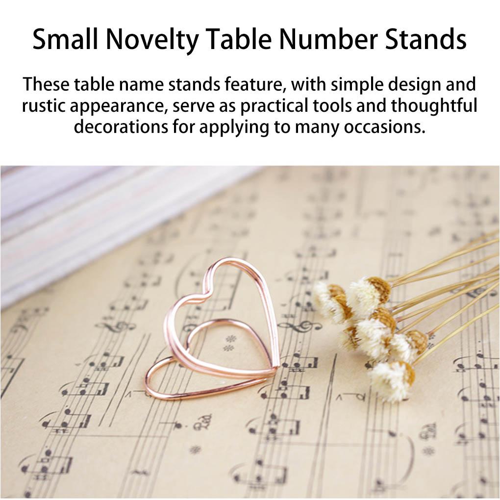 10Pcs Dining Table Clips Metal Double-Layer Anti-Rust Cards Holders DIY Message Crafts Rack Wedding Party Home Office