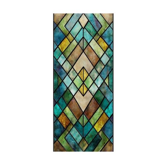 Stained Glass Window Privacy Films Decorative Static Clings Removable Sun Blocking Covering Colorful Window