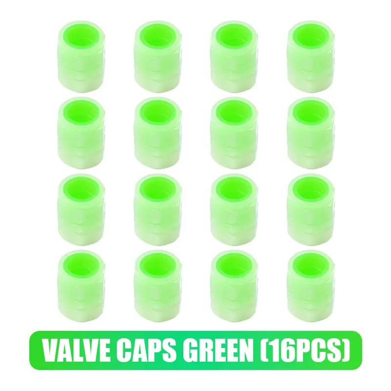 Luminous Car Tire Valve Cap Fluorescent Night Glowing Tire Decor Motorcycle Electric Bicycle Hub Valve Caps Car Accessories Valve Stems 1