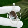 Throat Chakra Tibetan Turquoise Gemstone Sterling Silver Bezel Sister Pendant