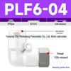 90° Pneumatic Air Hose Quick Connector, Double Push-to-Connect, Internal Thread, PLF Elbow
