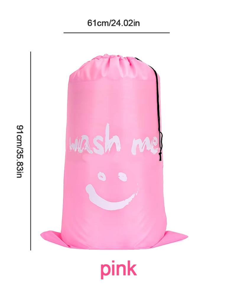 Nylon Laundry Bag Travel Storage Pouch Machine Washable Dirty Clothes Storage Wash Drawstring Bag Large Capacity
