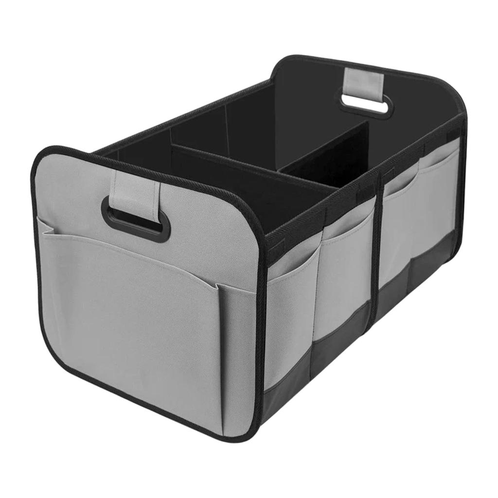 Car Trunk Organizer Foldable Storage Box Oxford Fabric Multi Compartment Portable Tool Storage Container for Vehicle Interior Organization