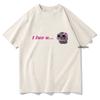 I Love U Sad Hamster T Shirts Funny Kawaii MenWomen Clothing Harajuku Aesthetic Tshirt Vintage Unisex Streetwear Cotton Tops
