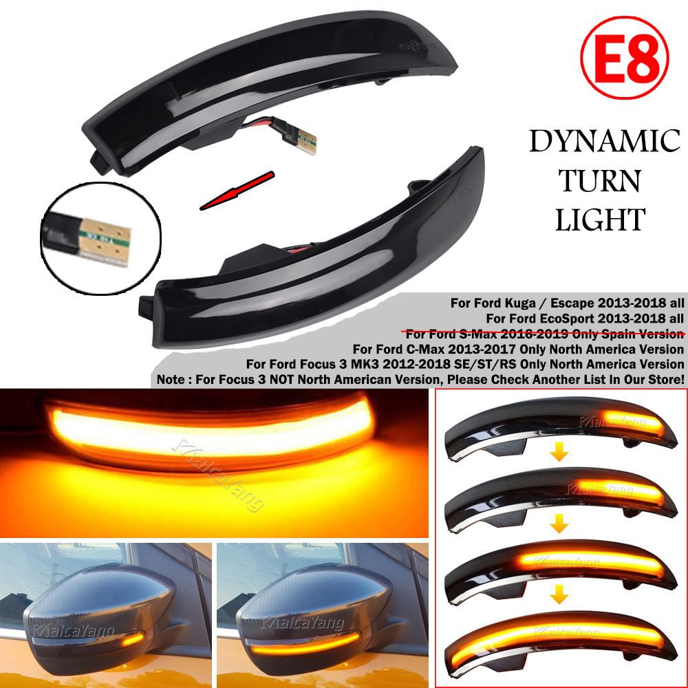 LED Mirror Indicator Sequential Dynamic Blinker Turn Signal Light For Ford Kuga Escape Ecosport 2013 2014 2015 2016 2017 2018Turn Signal 2