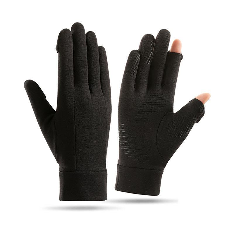 Outdoor Skiing Inner Lining Gloves Winter Cycling Windproof Anti Slip Sports Antibacterial and Warm Gloves M чёрный