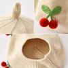 Sweet Cherry Baby Girls Beret Hat Autumn Winter Knitted Baby Boys Cap Beanies Soft Children Artist Painter Cap
