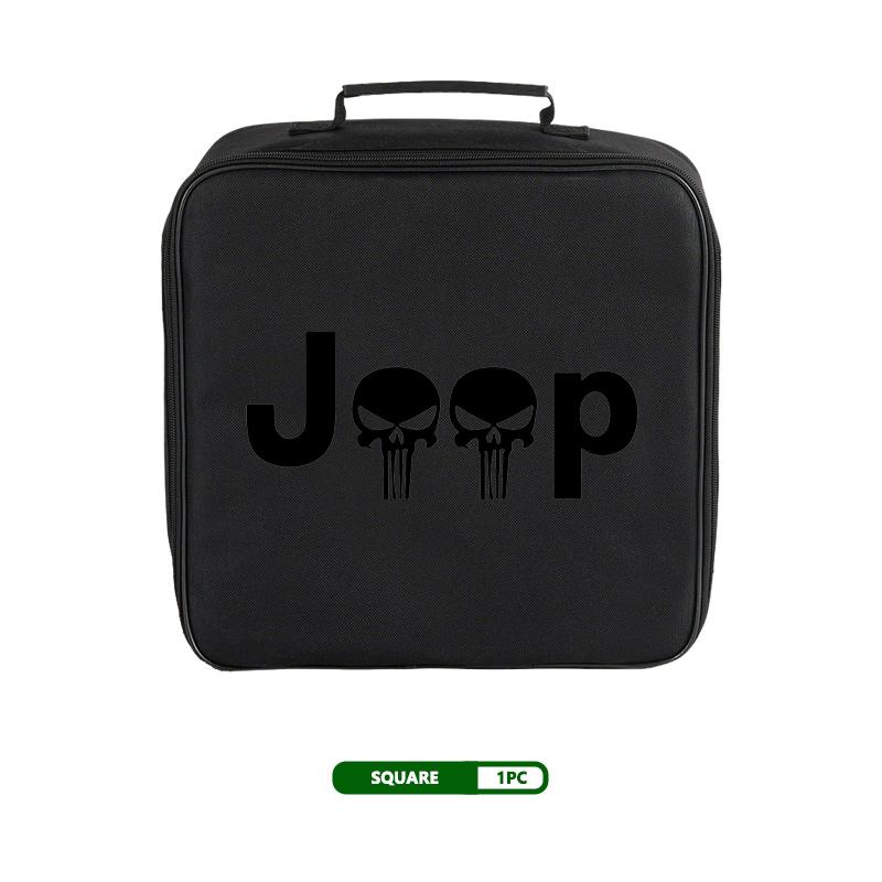 For Jeep Car Charge Cable Storage Box Charging Gun Organiser Bag Wrangler Gladiator 2014 - 2021 Grand Cherokee Cherokee ANO1