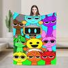 Sprunki Characters Game Flannel Blanket  Vintage Throw Blankets for Home Hotel Sofa  Bedspread,