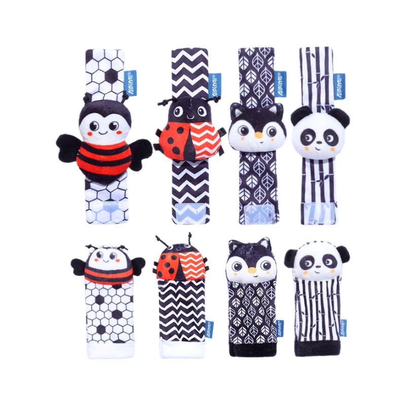 Aipinqi Baby Animal Wristband Toy with Rattle Socks (0-1 Year)