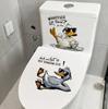 Creative and Whimsical Sunglasses Duck Toilet Decal Bathroom Self-Adhesive Decorative Sticker