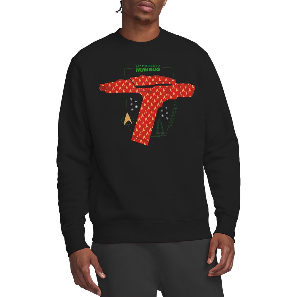 Star Trek: The Original Series Unisex Adult Phaser Set To Humbug Christmas Sweatshirt