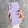 Suitable for Samsung S23 S25Ultra Integrated Card Case S22 Contrasting Color Button Skin Feeling Shell A36 A55