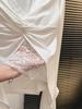 Korean Style Lace Patchwork Faux Two-Piece Long Sleeve T-shirt for Women - Autumn/Winter Spicy Girl Inner Base Layer Top