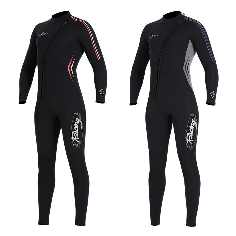 3mm Diving Suit Men's One-piece Thermal Surfing Long-sleeved Cold-proof Snorkeling Swimsuit
