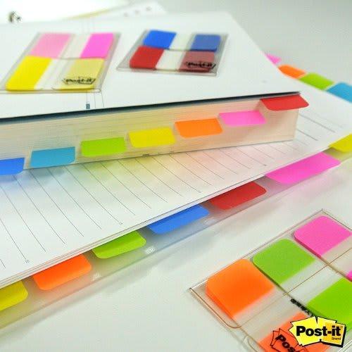 Post-it Film Sticky Notes Green Blue Pink 40 X 18 Mm 20 Sheets X 3 Pads 682S-2