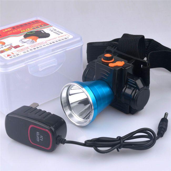 Rechargeable LED Headlamp – High Brightness, Long-Throw, Outdoor, Night Riding, Fishing, and Mining Flashlight.