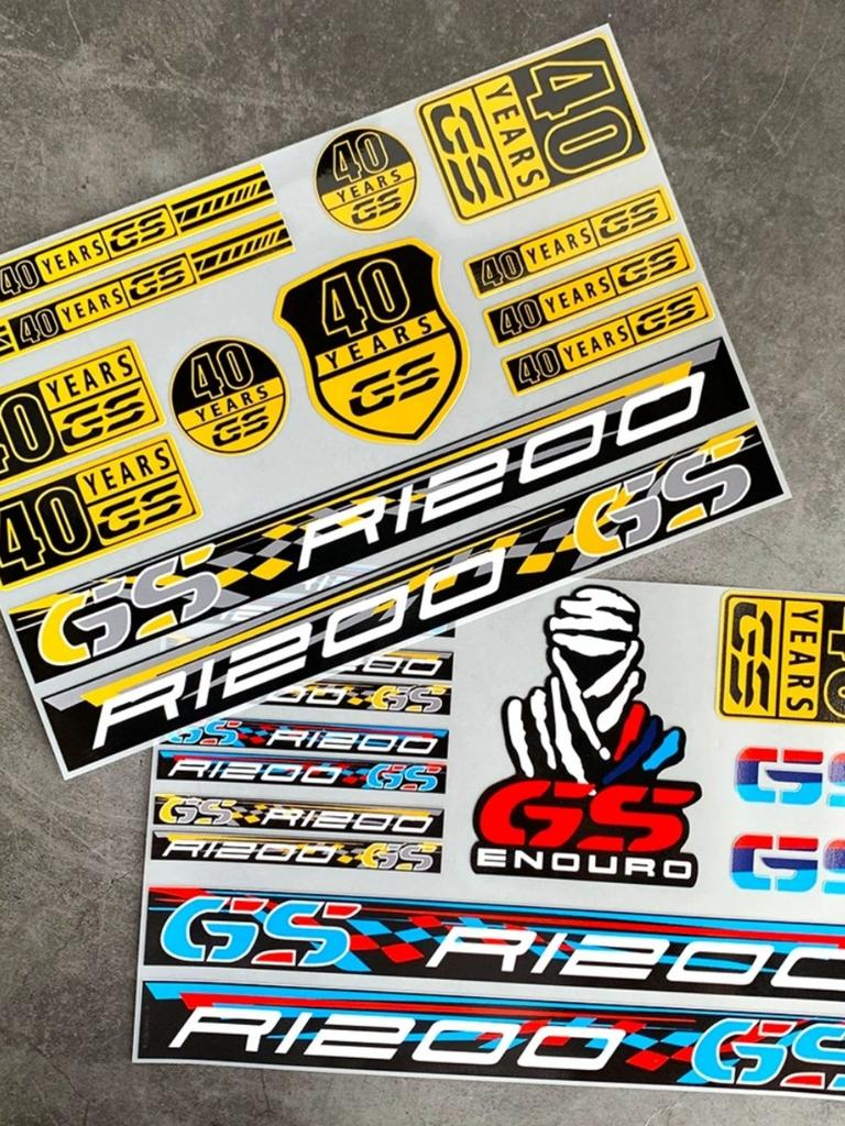 kfwhl7 Reflective Stickers for BMW Motorcycles - Helmet Decals with BMW Logo for G310GS/S1000RR/1200GS