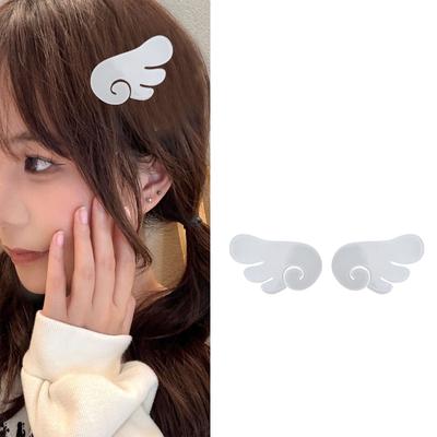 Pince à Cheveux Élégante en Forme d'Aile d'Ange Épingle à Cheveux en Acrylique Ornement de Cheveux Pour Adolescents Adultes Confortable à Porter Occasion Spéciale