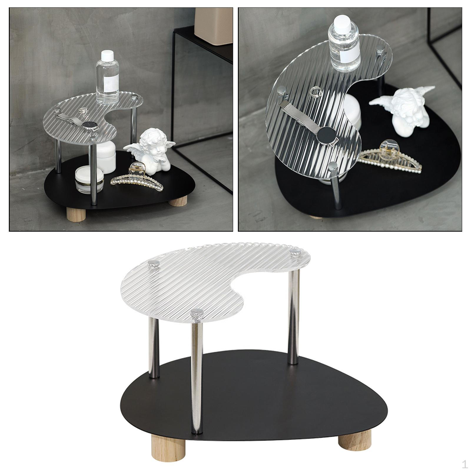 

Акриловая полка для хранения косметики для домашнего туалета, стола для ванной комнаты чёрный