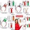 Playful Green Red Silver Christmas Headbands For Kids With Fun Replacement Tags Included