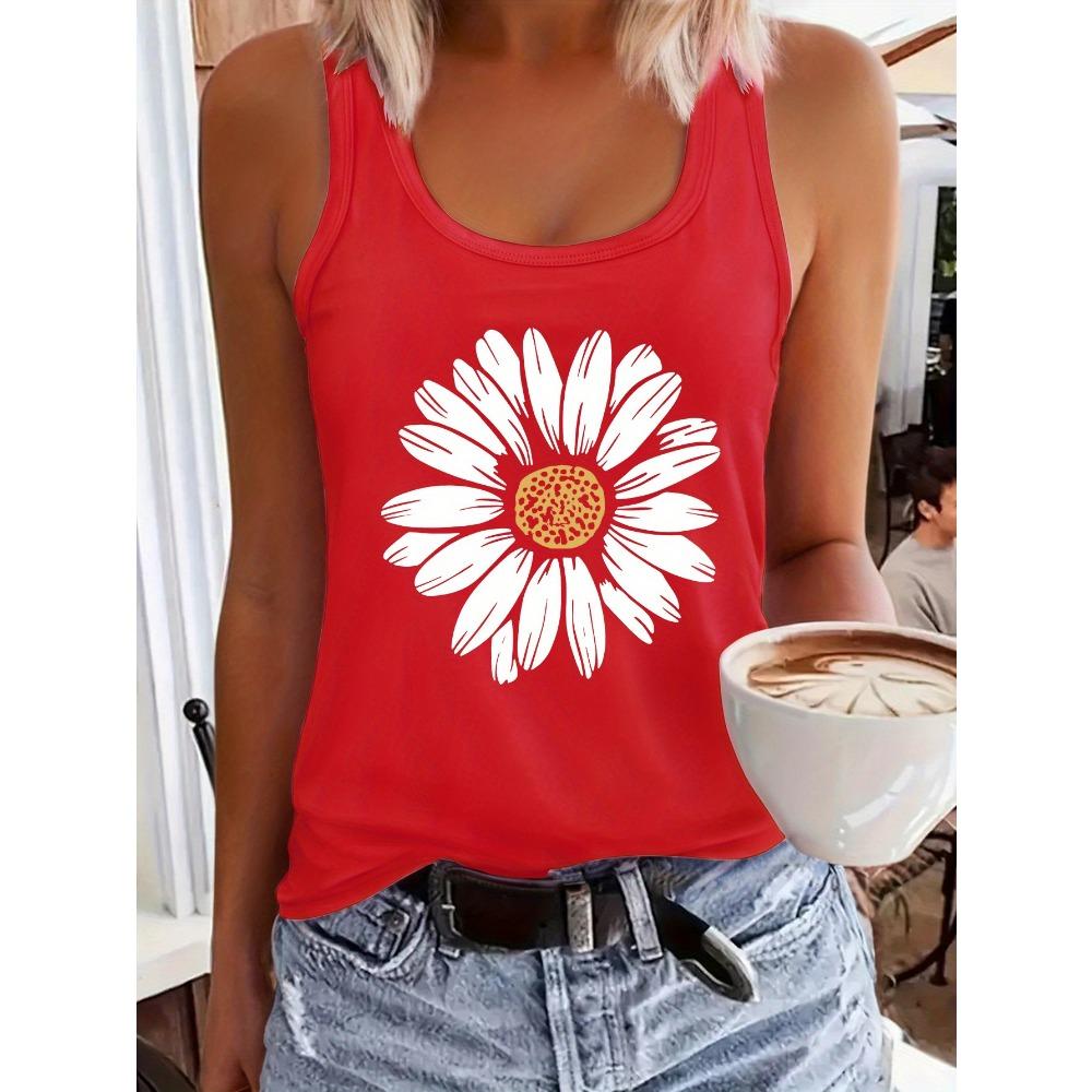 Printed Summer Women's Loose and Personalized Dream Catcher Mesh Printed Vest Top T-shirt Comfortable Sleeveless