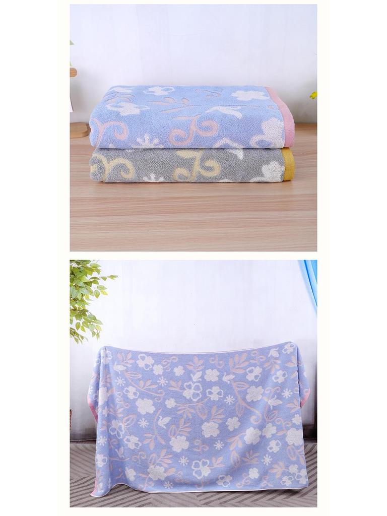 100% Cotton Soft & Thick Bath Towel - Comfortable, Durable, Non-Shedding