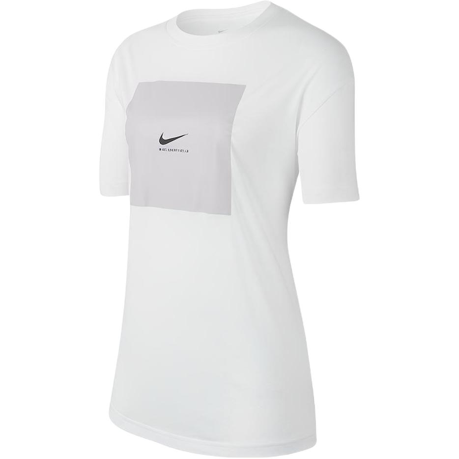 Nike Sportswear Letter Logo Short Sleeve T-Shirt Women Tops White CK4381-100