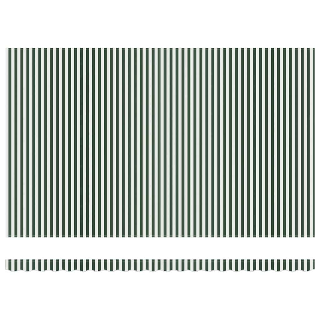 Replacement Canopy Fabric Green and White 5 X 3.5 M Polyester
