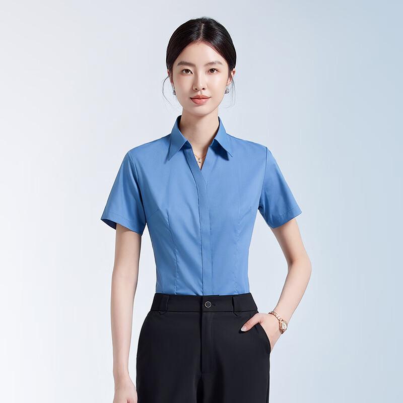 Women s V-Neck Bamboo Fiber Business Shirt L