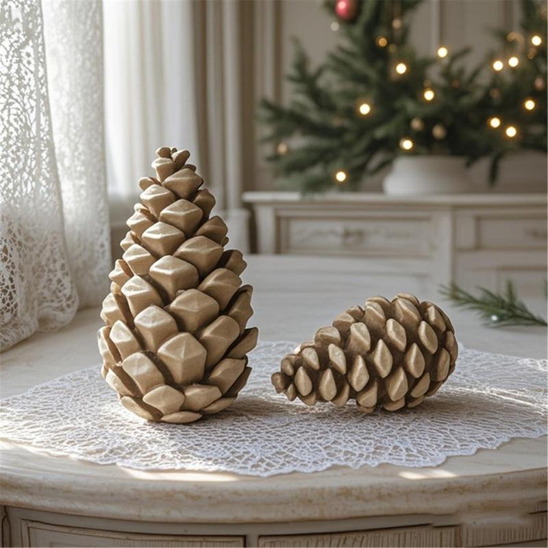 Lebensmittelechtes Silikon Weihnachtszapfenform für Bastelarbeiten und Heimdekorationen