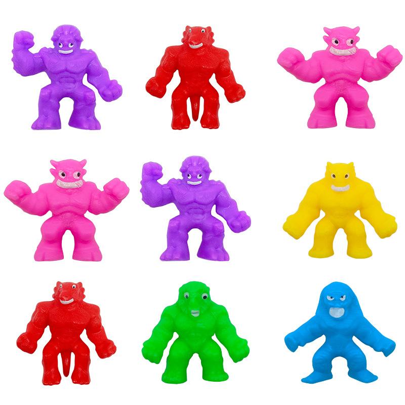 3/5 Stück Kinder Charakter Dehnbares Monster Knetbare Weiche Knete Druckspielzeug Puppe Stressabbau Quetschen Musik Weiche Puppe Geschenk