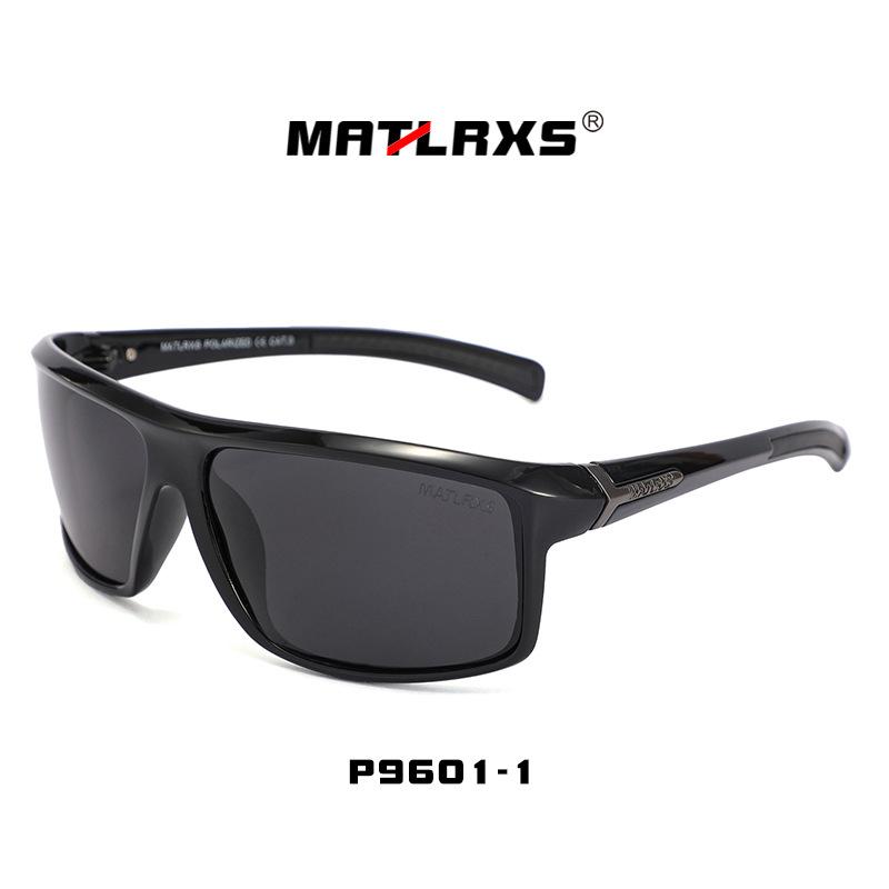 

Specialized fishing sunglasses, polarized, for mountain climbing, hiking, marathon, sun protection, and driving P9601 Glossy black frame, black