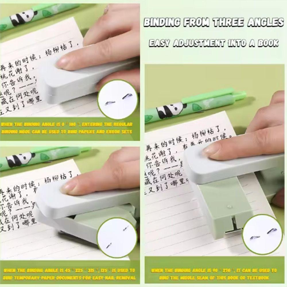 Effortless Desktop Stapler 360 Degree Rotary Rotatable Stapling Machine  School
