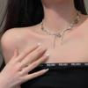 White Moonstone Necklace - Trendy Spring Clavicle Chain for Women, Influencer Style, Niche Design, High-End Accessories.