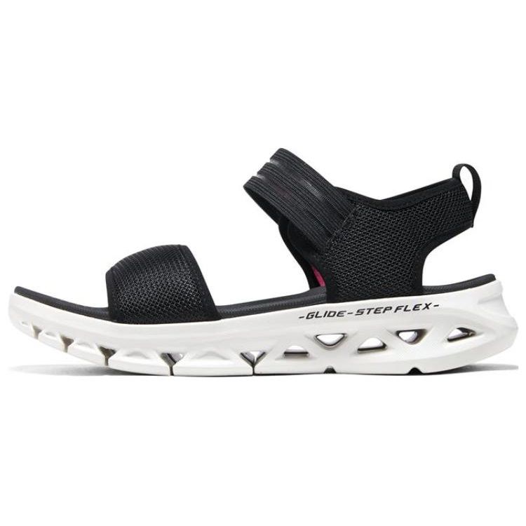 Skechers Glide Step Go Flex Sandal Non-Slip Durable Sports Sandals Women sandals Black White 141251-BKW 39