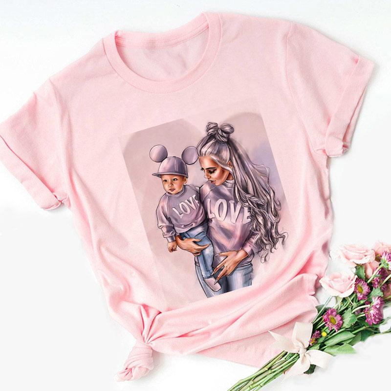 Super Mom T shirt Women Mothers Love Print Pink Tshirt Harajuku Mama TShirt Tops tee shirt Femme Summer